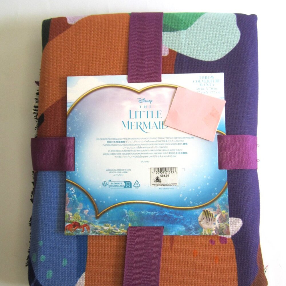 Disney The Little Mermaid Throw Couverture Manta 50" X 70" Inches - Picture 2 of 4